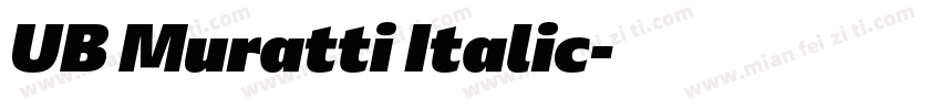 UB Muratti Italic字体转换